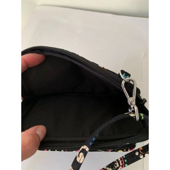 Vera Bradley BANDANA SWIRL Black Retired All in One Crossbody & Wristlet Straps - Picture 5 of 8